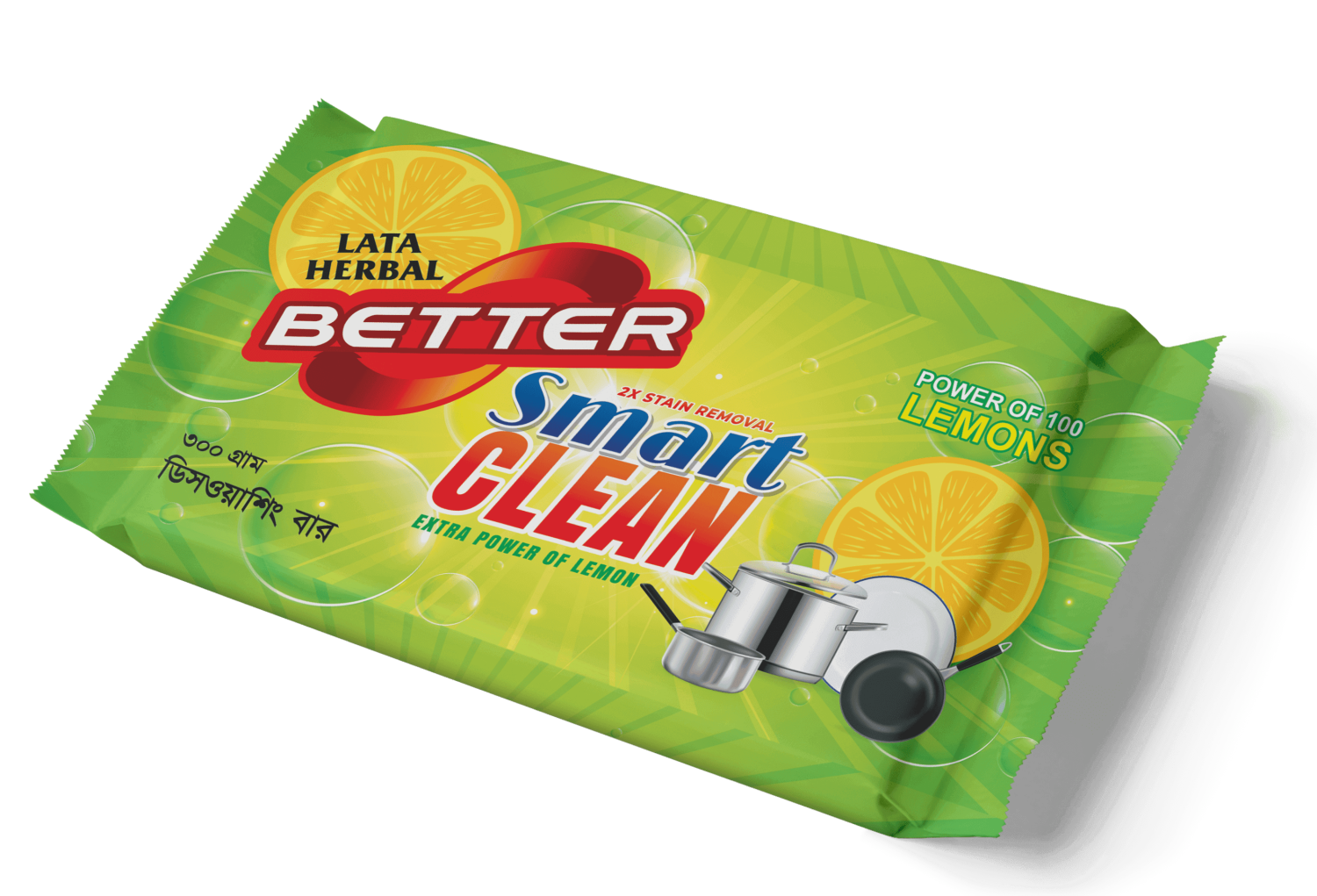Lata Herbal Better Smart Clean 125gm Dishwashing Bar